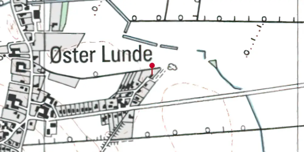 Historisk kort over Lunde Fyn Station Historisk kort over Lunde Fyn Station
