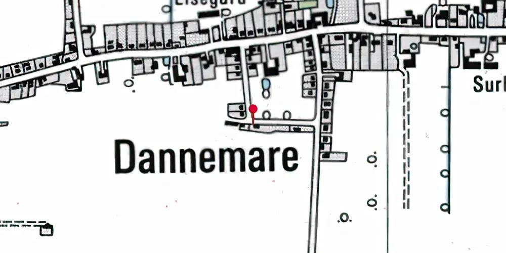 Historisk kort over Dannemare Station Historisk kort over Dannemare Station
