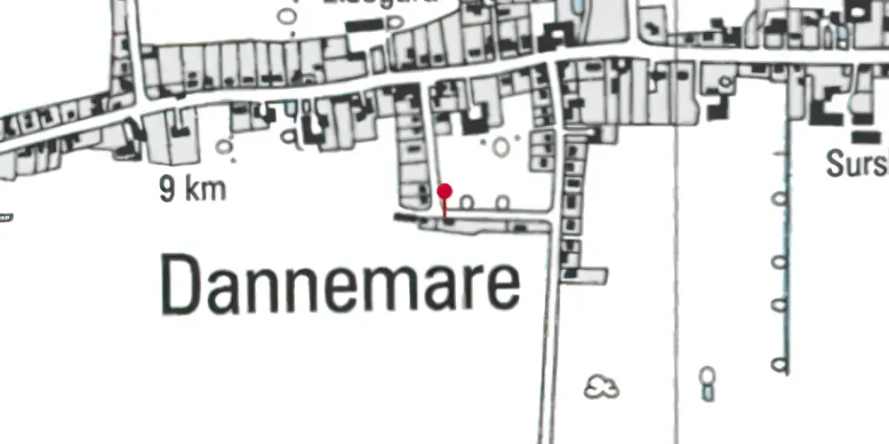 Historisk kort over Dannemare Station Historisk kort over Dannemare Station