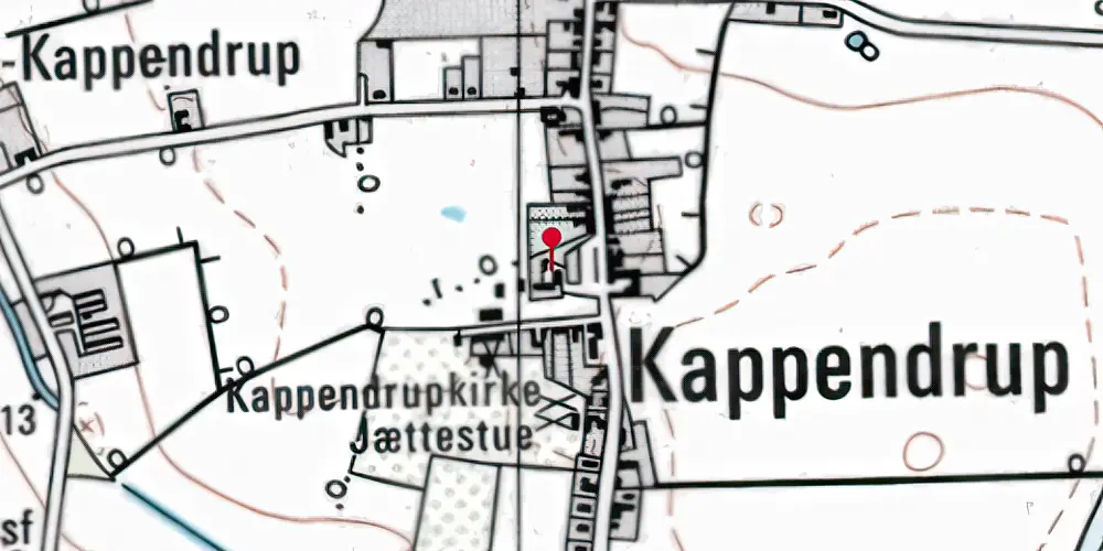 Historisk kort over Kappendrup Station Historisk kort over Kappendrup Station