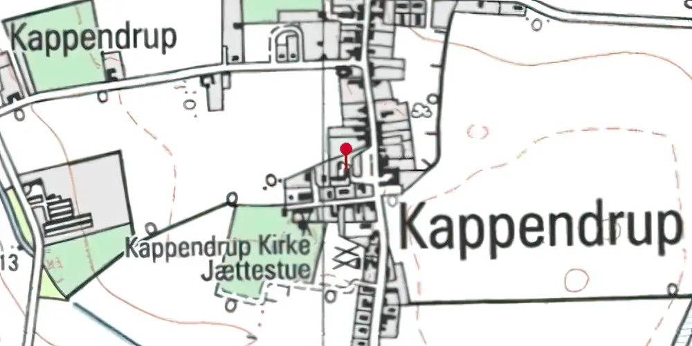 Historisk kort over Kappendrup Station Historisk kort over Kappendrup Station
