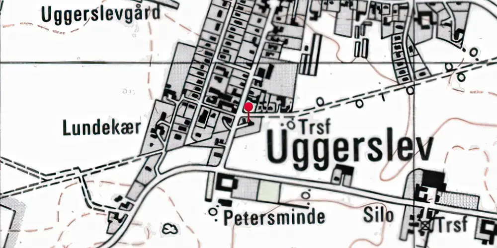 Historisk kort over Uggerslev Station Historisk kort over Uggerslev Station