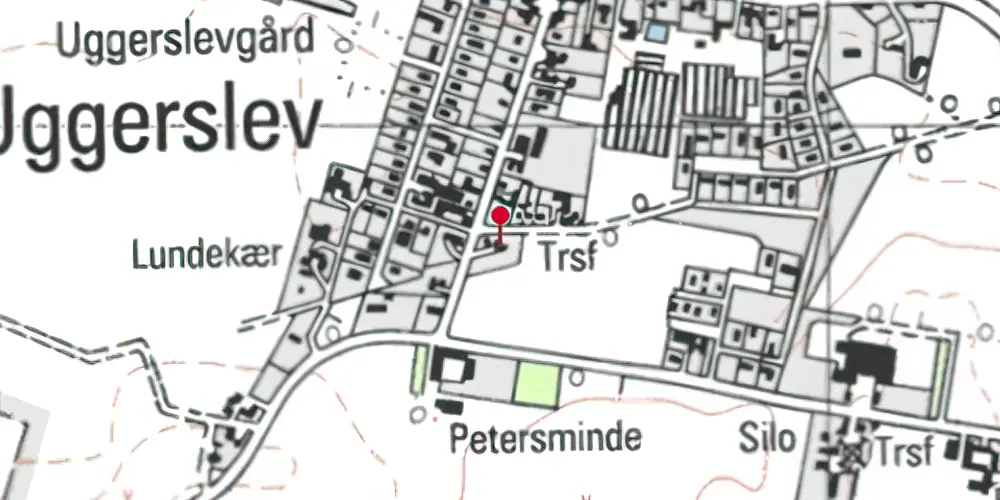 Historisk kort over Uggerslev Station Historisk kort over Uggerslev Station