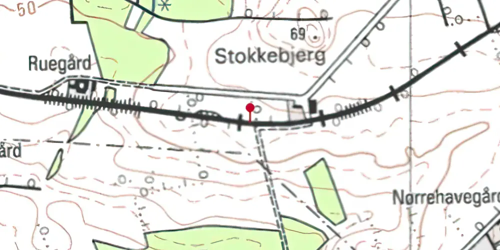 Historisk kort over Høed Trinbræt Historisk kort over Høed Trinbræt