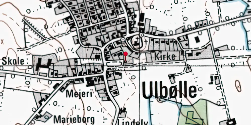 Historisk kort over Ulbølle Station Historisk kort over Ulbølle Station
