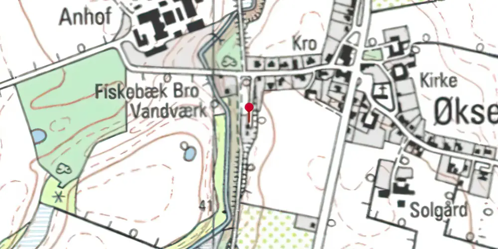 Historisk kort over Øksendrup Station Historisk kort over Øksendrup Station