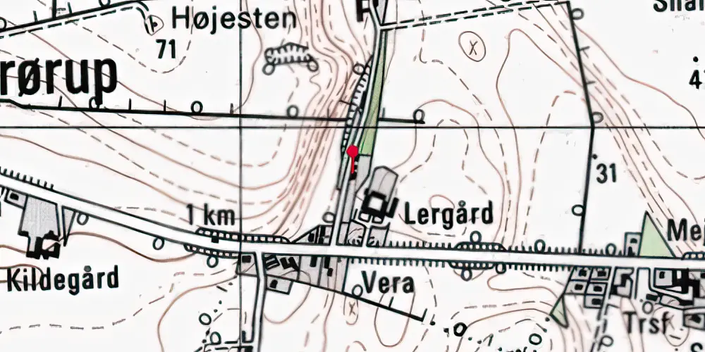 Historisk kort over Frørup Station
