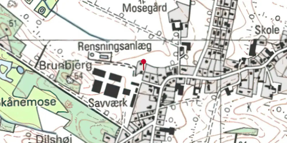 Historisk kort over Håstrup Station Historisk kort over Håstrup Station