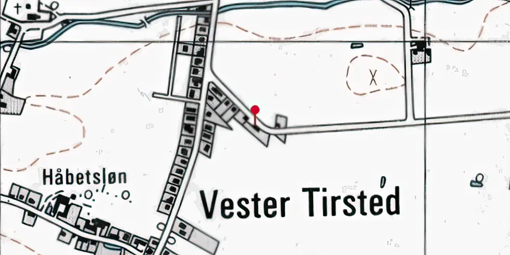Historisk kort over Vester Tirsted Station Historisk kort over Vester Tirsted Station