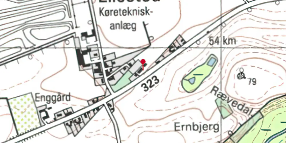 Historisk kort over Ellested Station Historisk kort over Ellested Station