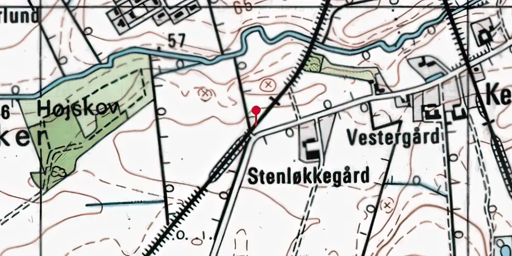Historisk kort over Boltinggård Trinbræt Historisk kort over Boltinggård Trinbræt