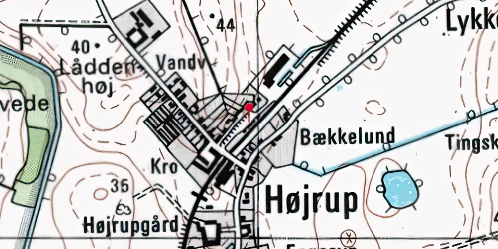 Historisk kort over Højrup Station Historisk kort over Højrup Station