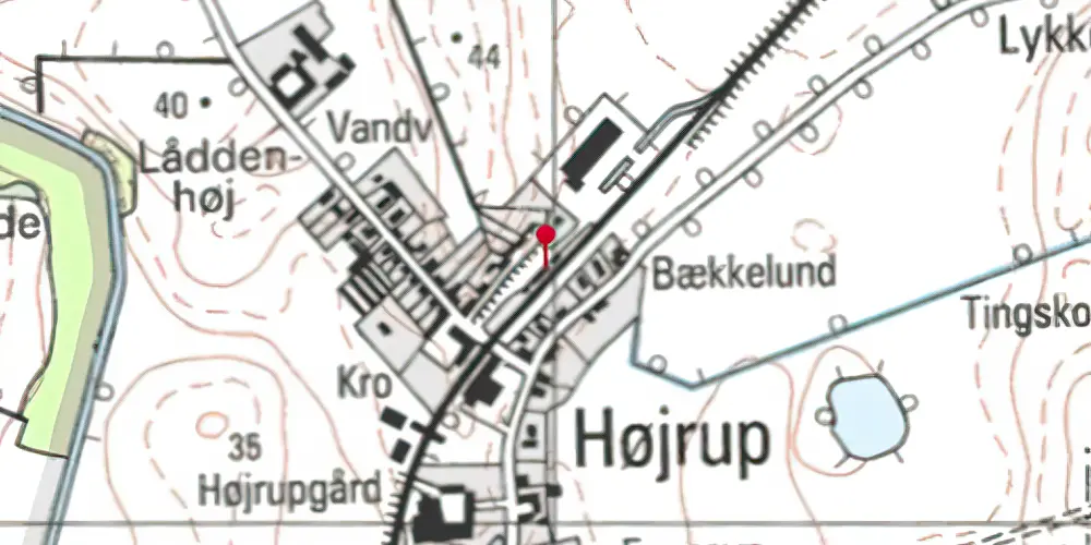 Historisk kort over Højrup Station Historisk kort over Højrup Station