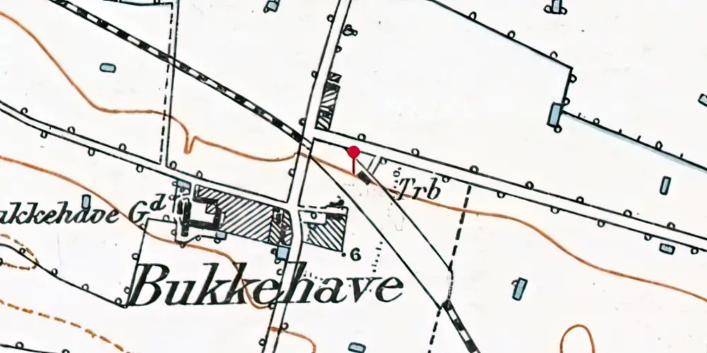 Historisk kort over Bukkehave Holdeplads Historisk kort over Bukkehave Holdeplads
