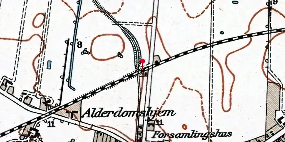 Historisk kort over Våbensted Trinbræt Historisk kort over Våbensted Trinbræt