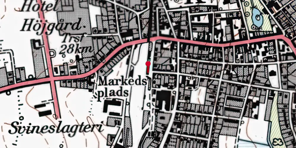 Historisk kort over Aars Station Historisk kort over Aars Station