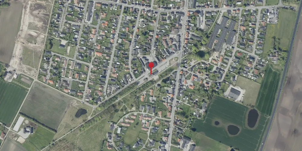 Historisk kort over Møldrup Station