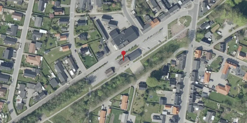 Historisk kort over Møldrup Station