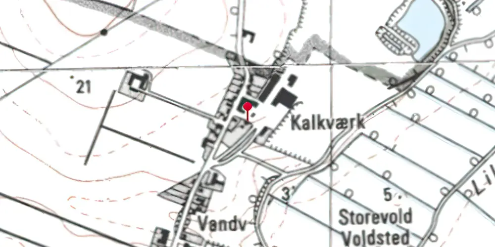 Historisk kort over Hillerslev Station