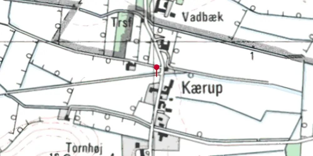 Historisk kort over Kærup Trinbræt Historisk kort over Kærup Trinbræt