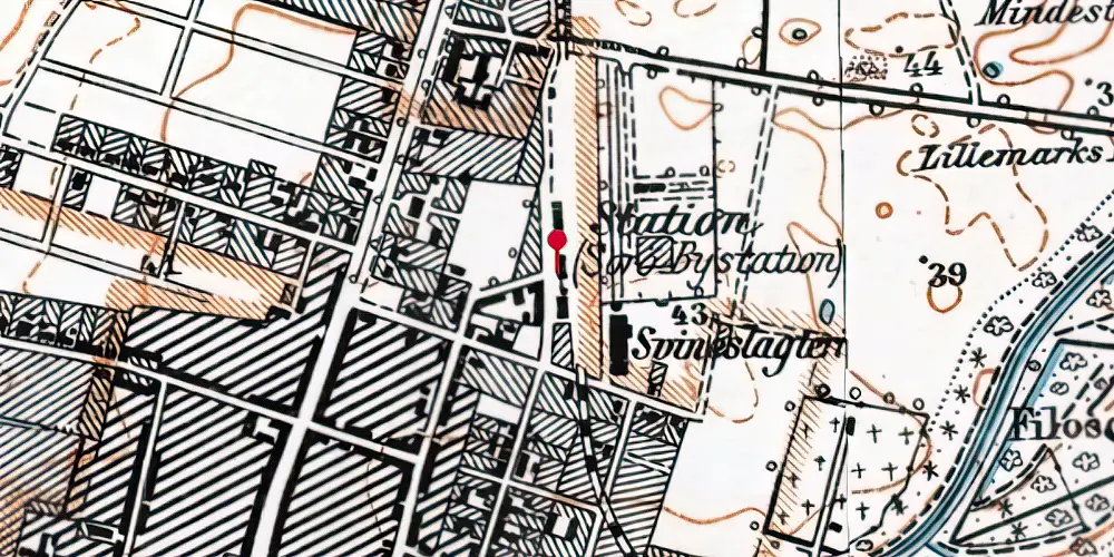 Historisk kort over Sorø Bystation