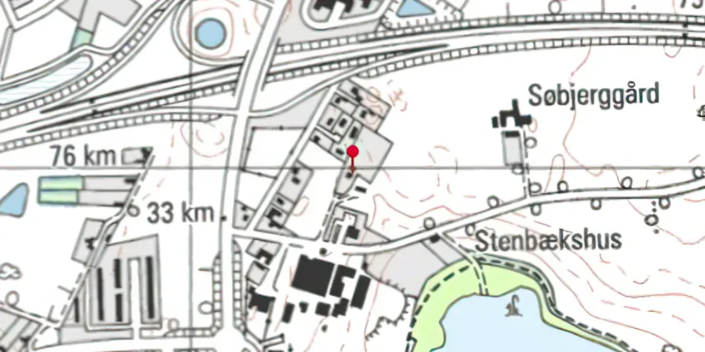 Historisk kort over Pedersborg Station Historisk kort over Pedersborg Station