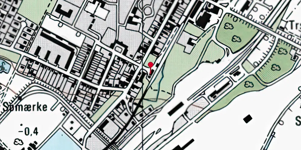Historisk kort over Rødbyhavn Station Historisk kort over Rødbyhavn Station