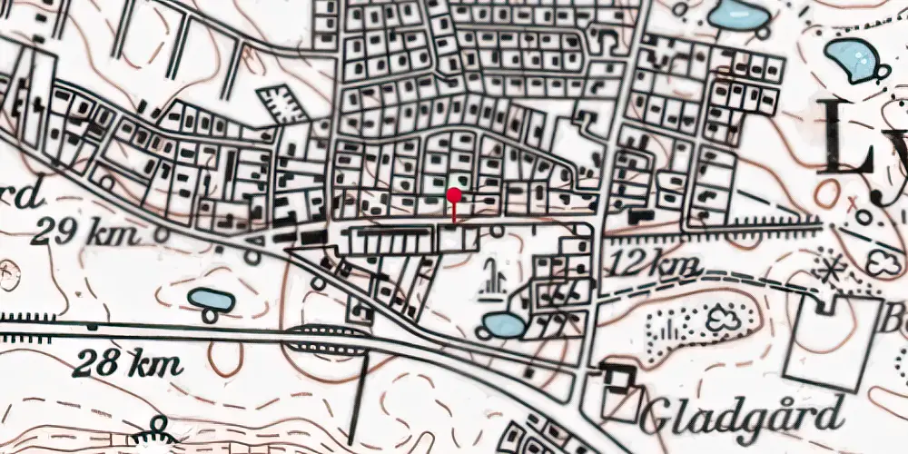 Historisk kort over Lynge Station Historisk kort over Lynge Station