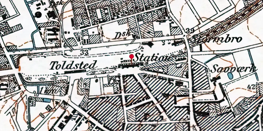 Historisk kort over Slagelse Station Historisk kort over Slagelse Station