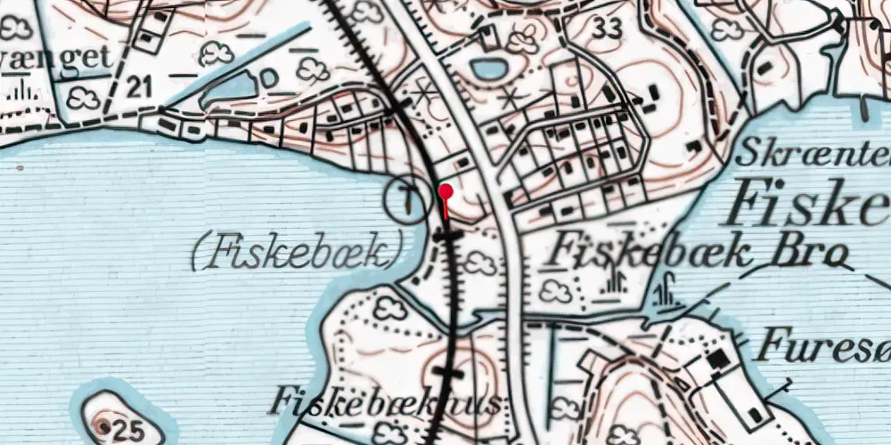 Historisk kort over Furesø Trinbræt Historisk kort over Furesø Trinbræt