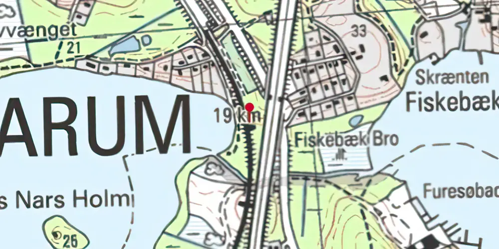 Historisk kort over Furesø Trinbræt Historisk kort over Furesø Trinbræt