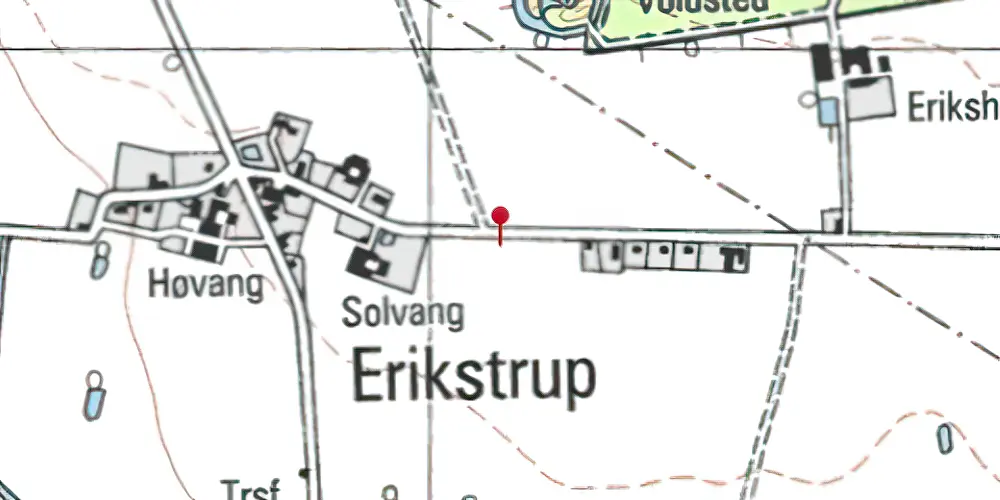 Historisk kort over Erikstrup Trinbræt Historisk kort over Erikstrup Trinbræt