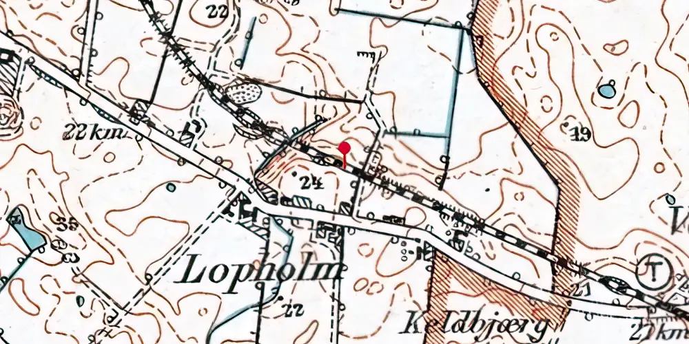 Historisk kort over Vokstrup Trinbræt Historisk kort over Vokstrup Trinbræt