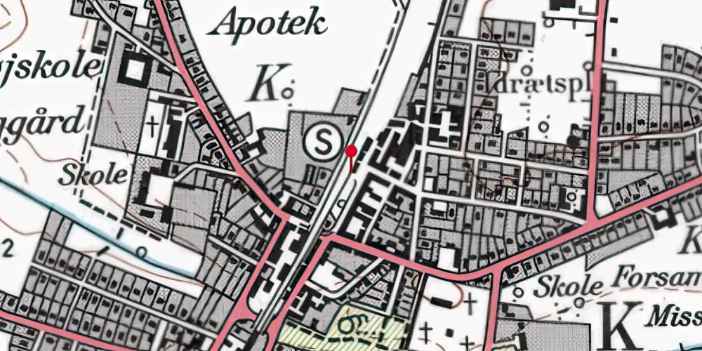 Historisk kort over Vrå Station Historisk kort over Vrå Station