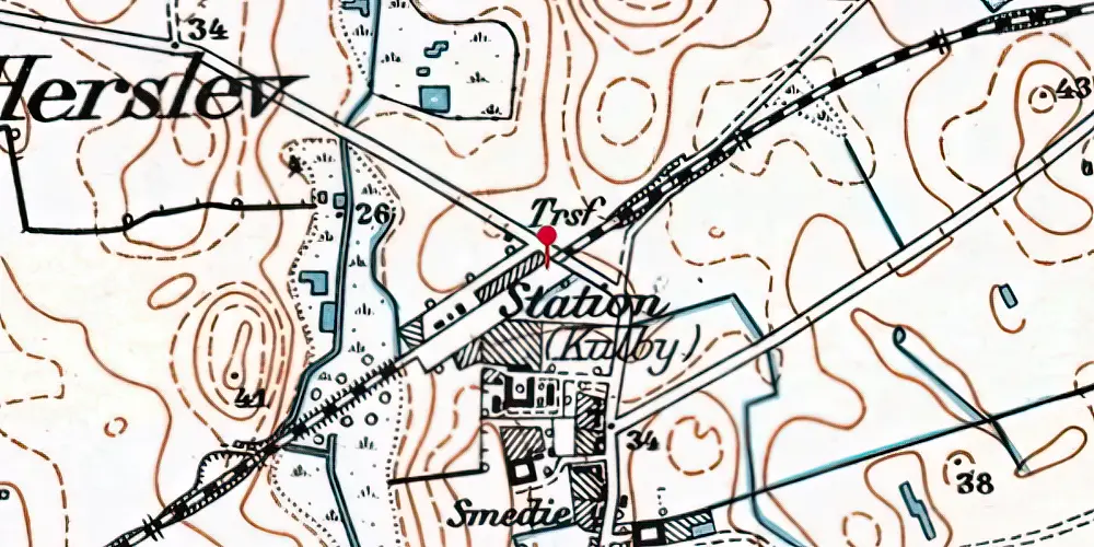 Historisk kort over Kulby Trinbræt Historisk kort over Kulby Trinbræt