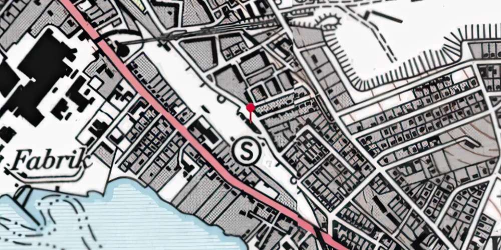 Historisk kort over Nørresundby Station [1907-1972]