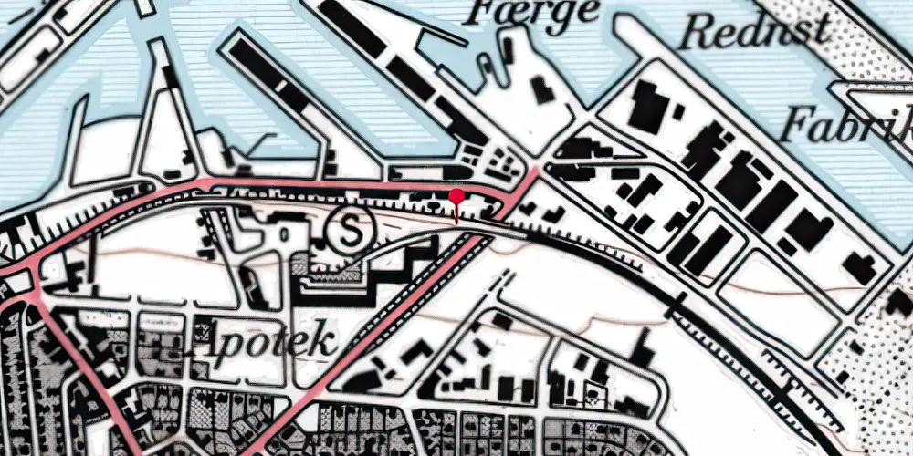 Historisk kort over Color Line Trinbræt Historisk kort over Color Line Trinbræt