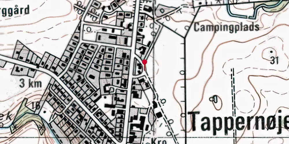 Historisk kort over Tappernøje Station