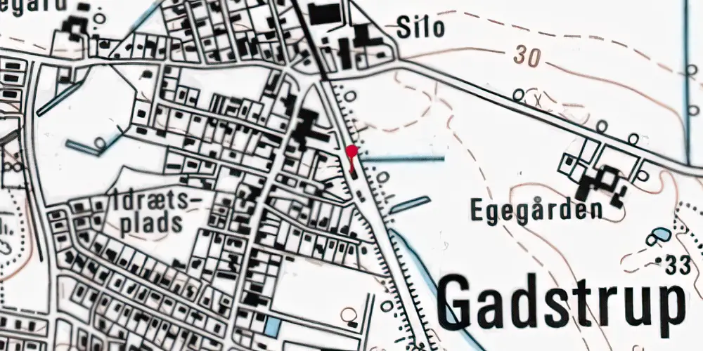 Historisk kort over Gadstrup Station Historisk kort over Gadstrup Station