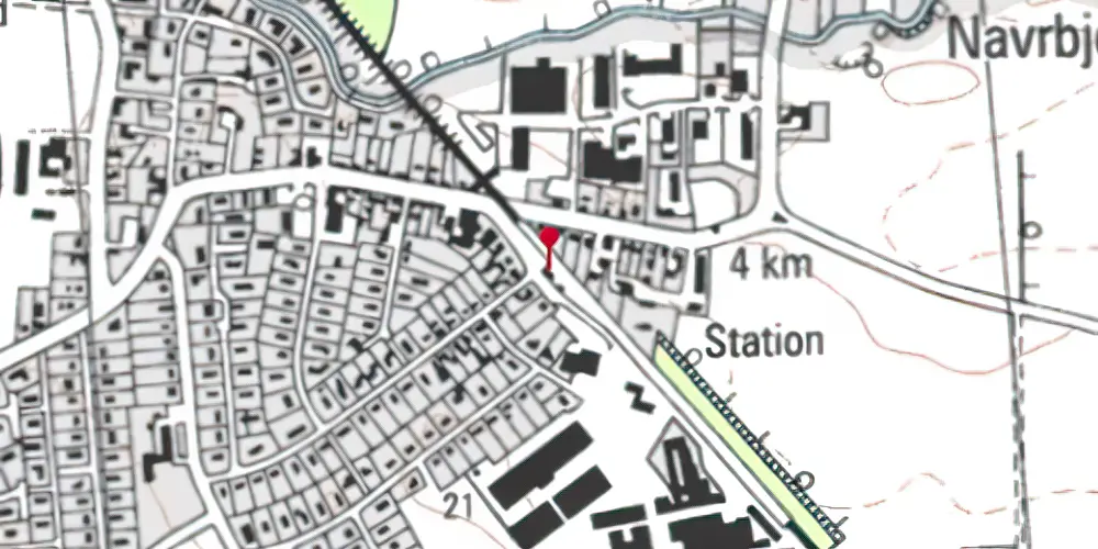 Historisk kort over Lille Skensved Station Historisk kort over Lille Skensved Station
