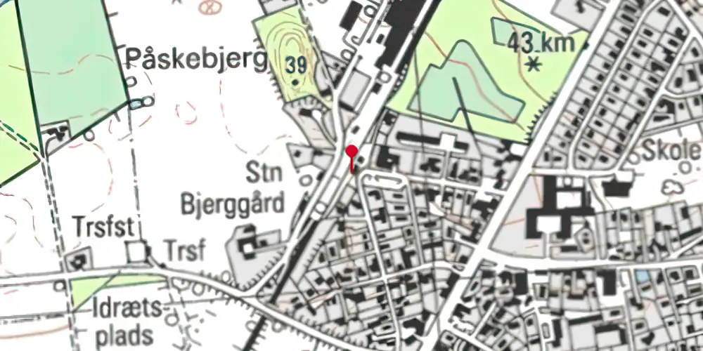 Historisk kort over Herfølge Station Historisk kort over Herfølge Station