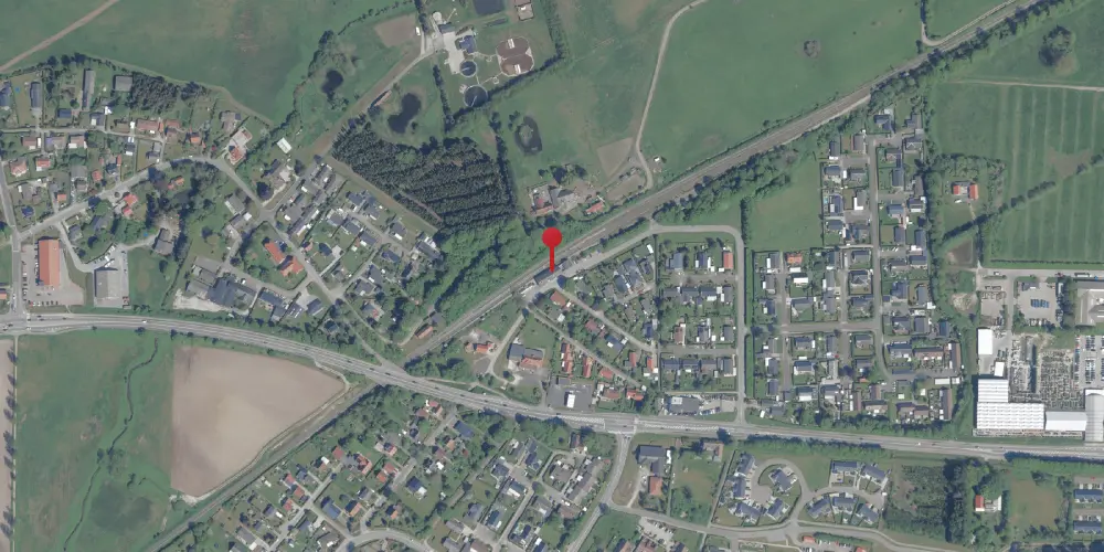Historisk kort over Holme-Olstrup Station