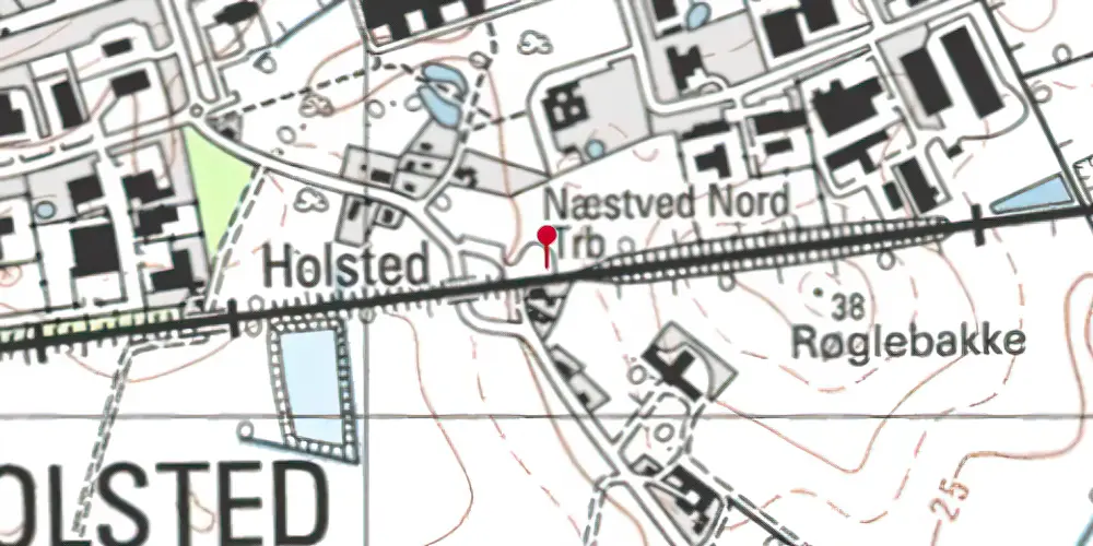 Historisk kort over Næstved Nord Trinbræt Historisk kort over Næstved Nord Trinbræt