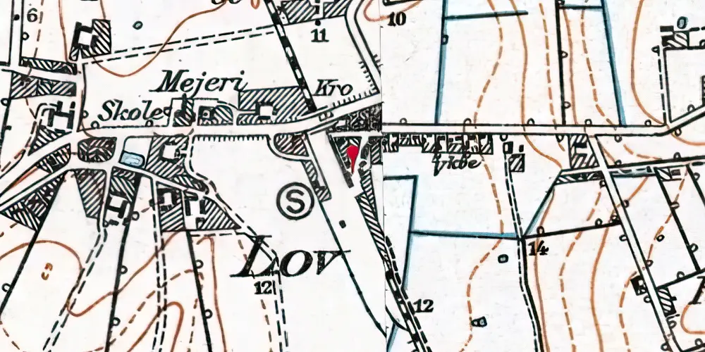Historisk kort over Lov Station Historisk kort over Lov Station