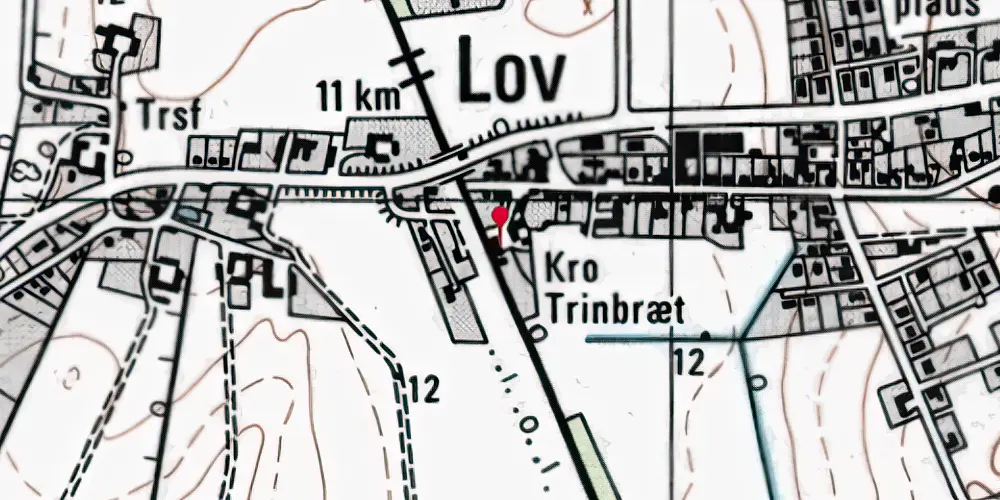 Historisk kort over Lov Station Historisk kort over Lov Station