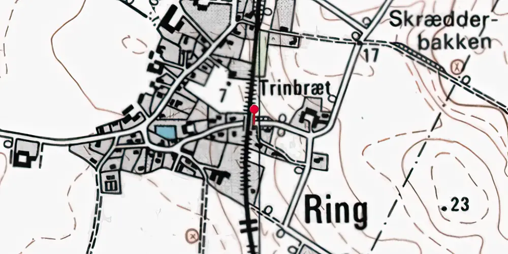 Historisk kort over Ring Trinbræt Historisk kort over Ring Trinbræt