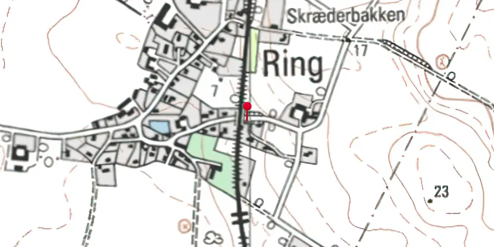 Historisk kort over Ring Trinbræt Historisk kort over Ring Trinbræt