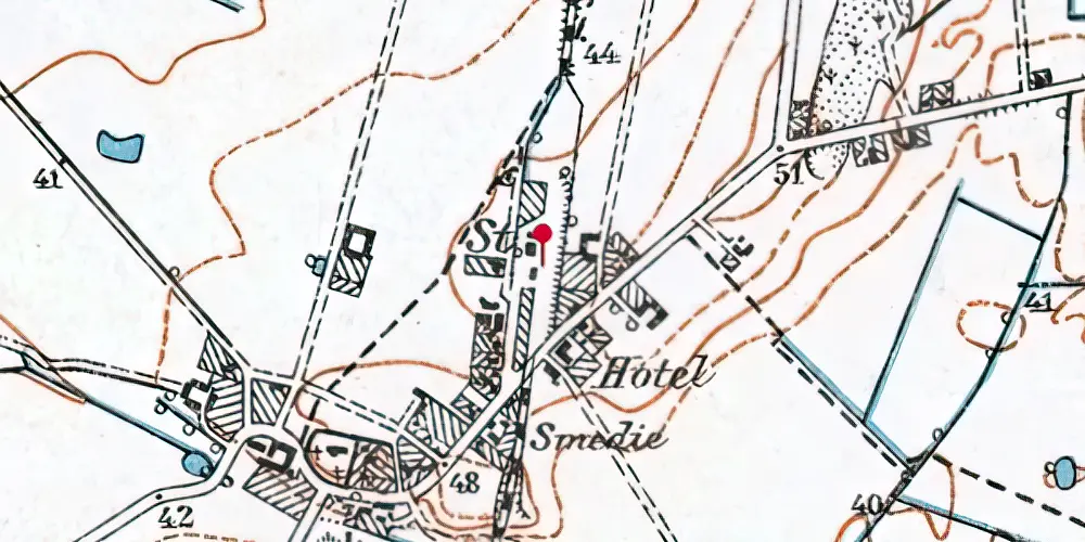 Historisk kort over Kirke Eskilstrup Trinbræt Historisk kort over Kirke Eskilstrup Trinbræt