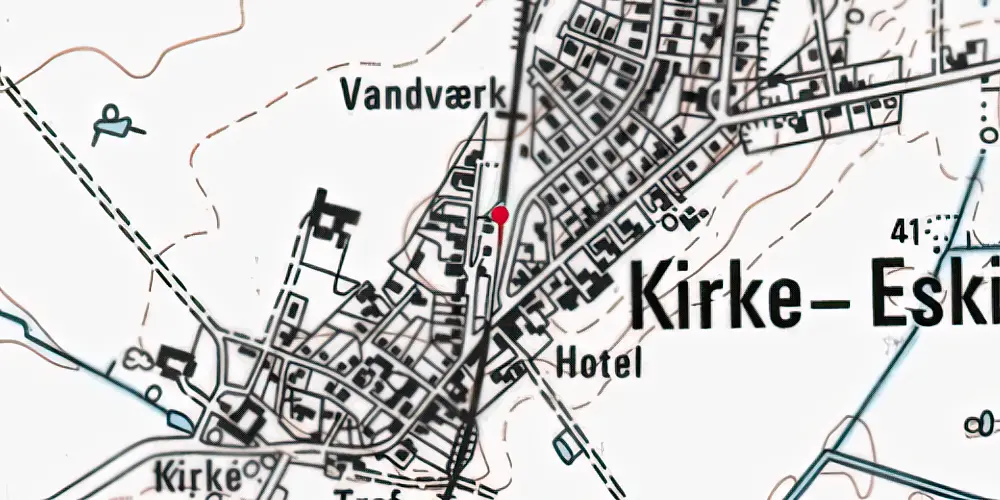 Historisk kort over Kirke Eskilstrup Trinbræt Historisk kort over Kirke Eskilstrup Trinbræt