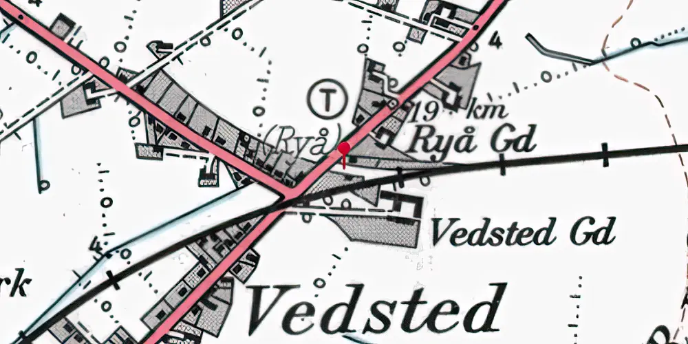 Historisk kort over Ryaa Station Historisk kort over Ryaa Station
